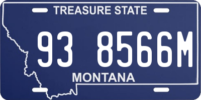 MT license plate 938566M