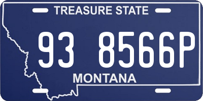 MT license plate 938566P