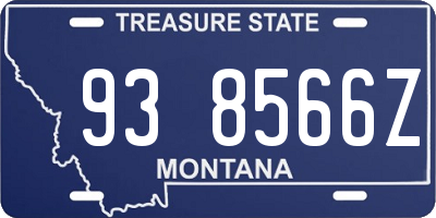 MT license plate 938566Z