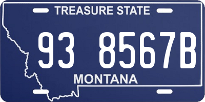 MT license plate 938567B