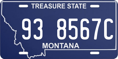 MT license plate 938567C