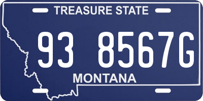 MT license plate 938567G