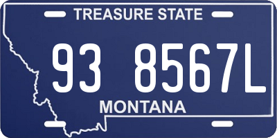 MT license plate 938567L