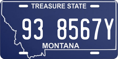 MT license plate 938567Y