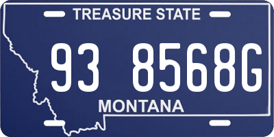 MT license plate 938568G