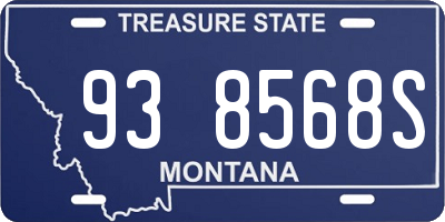 MT license plate 938568S