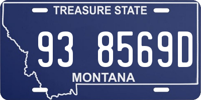 MT license plate 938569D