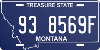 MT license plate 938569F