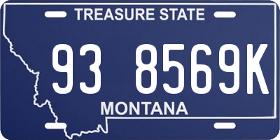MT license plate 938569K