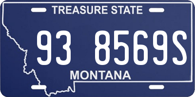 MT license plate 938569S