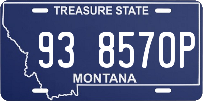 MT license plate 938570P