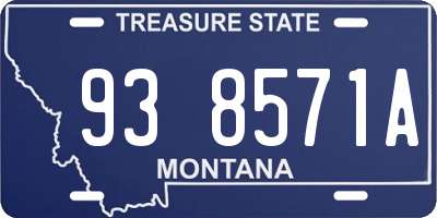 MT license plate 938571A