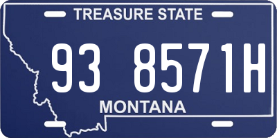 MT license plate 938571H