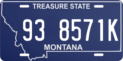 MT license plate 938571K