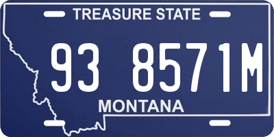MT license plate 938571M