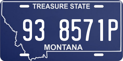 MT license plate 938571P