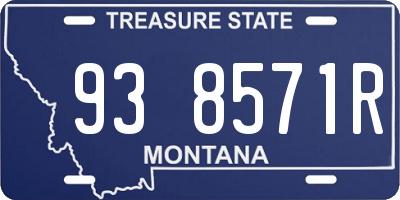 MT license plate 938571R