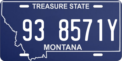 MT license plate 938571Y