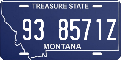 MT license plate 938571Z