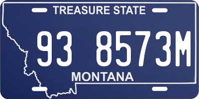 MT license plate 938573M
