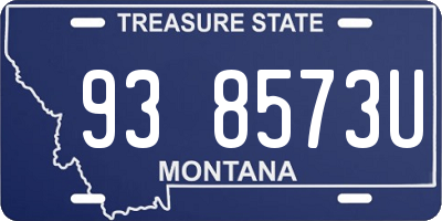 MT license plate 938573U