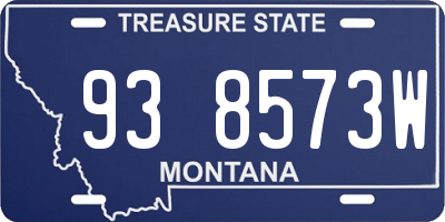 MT license plate 938573W