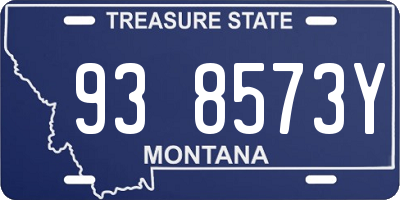 MT license plate 938573Y