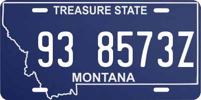 MT license plate 938573Z