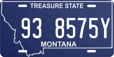 MT license plate 938575Y