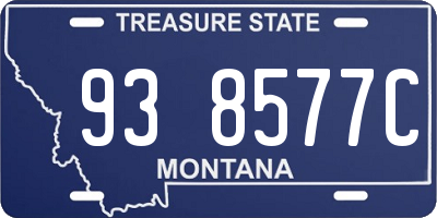 MT license plate 938577C