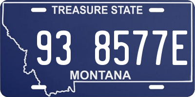 MT license plate 938577E