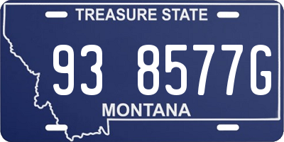 MT license plate 938577G