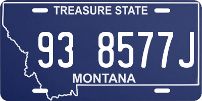 MT license plate 938577J