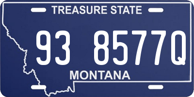 MT license plate 938577Q