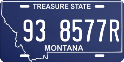 MT license plate 938577R