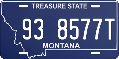 MT license plate 938577T