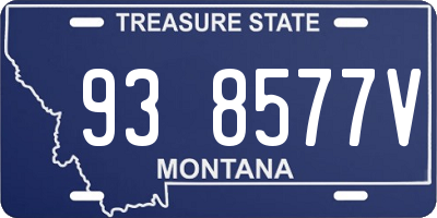 MT license plate 938577V