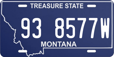 MT license plate 938577W