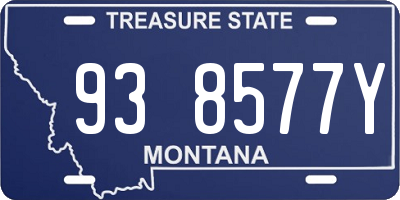 MT license plate 938577Y