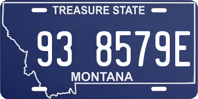 MT license plate 938579E