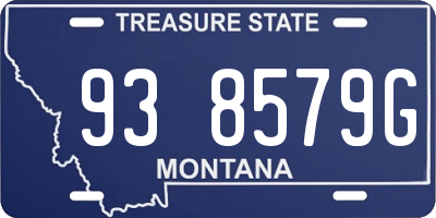 MT license plate 938579G