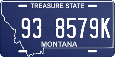 MT license plate 938579K