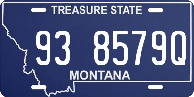 MT license plate 938579Q