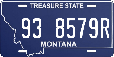 MT license plate 938579R