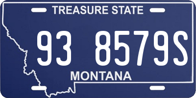 MT license plate 938579S