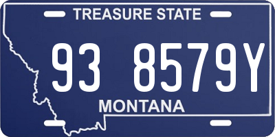MT license plate 938579Y