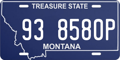 MT license plate 938580P