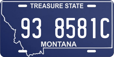 MT license plate 938581C