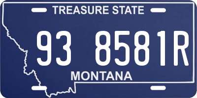 MT license plate 938581R