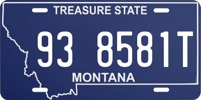 MT license plate 938581T